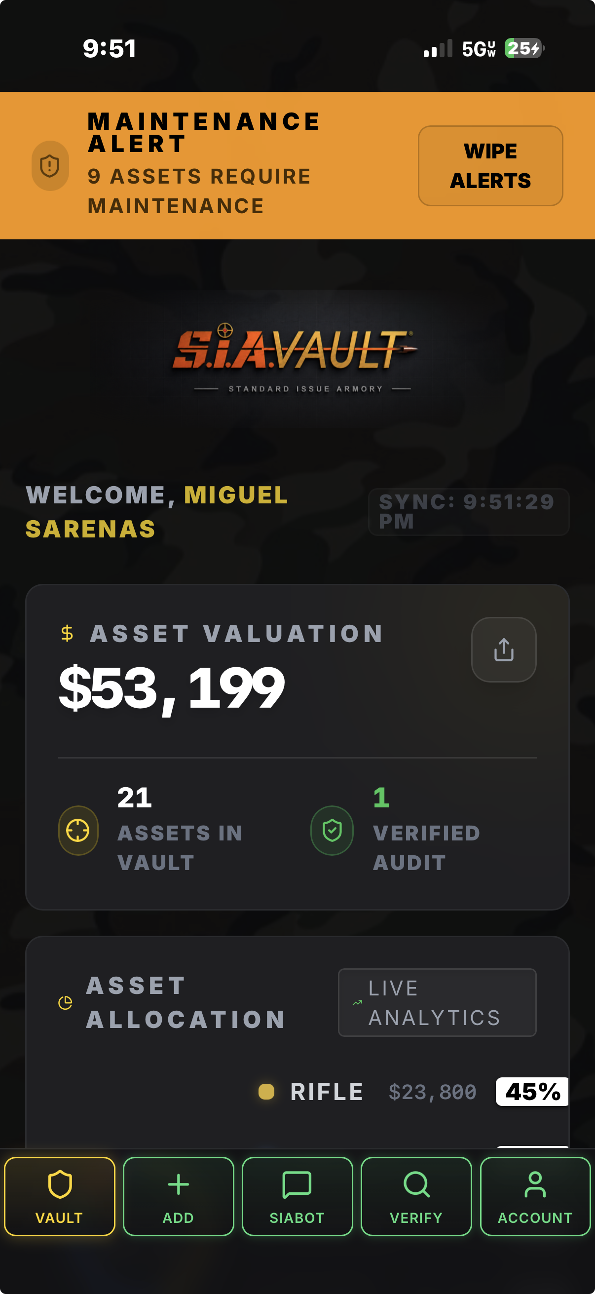 SiAVault Features